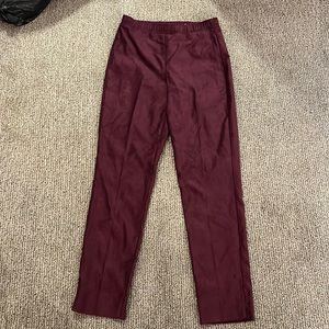 NWOT KOBI HALPERIN Lori Faux Suede Pants in burgundy
